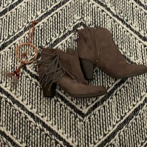 Fringe booties